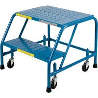 Rolling Step Ladder, 2 Steps, 18" Step Width, 19" Platform Height, Steel Advanced Consulting and Training Ltd.