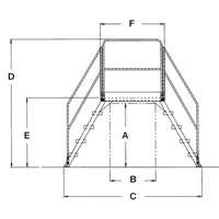 Crossover Ladder, 128" Overall Span, 60" H x 60" D, 24" Step Width Advanced Consulting and Training Ltd.