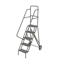 Rolling Ladder, 5 Steps, Serrated, 50" High Advanced Consulting and Training Ltd.