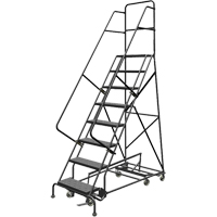 All Directional Rolling Ladder, 8 Steps, 24" Step Width, 80" Platform Height, Steel Advanced Consulting and Training Ltd.