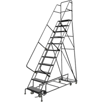 All Directional Rolling Ladder, 11 Steps, 24" Step Width, 110" Platform Height, Steel Advanced Consulting and Training Ltd.