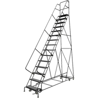 All Directional Rolling Ladder, 15 Steps, 24" Step Width, 150" Platform Height, Steel Advanced Consulting and Training Ltd.