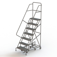 All Directional Rolling Ladder, 7 Steps, 24" Step Width, 70" Platform Height, Steel Advanced Consulting and Training Ltd.