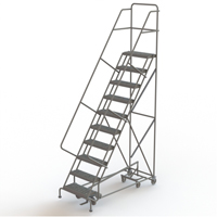 All Directional Rolling Ladder, 10 Steps, 24" Step Width, 100" Platform Height, Steel Advanced Consulting and Training Ltd.