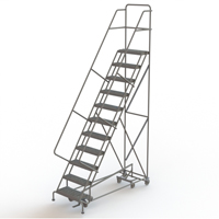 All Directional Rolling Ladder, 11 Steps, 24" Step Width, 110" Platform Height, Steel Advanced Consulting and Training Ltd.