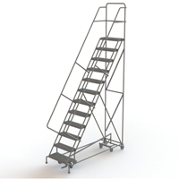 All Directional Rolling Ladder, 12 Steps, 24" Step Width, 120" Platform Height, Steel Advanced Consulting and Training Ltd.