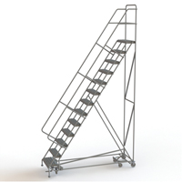 All Directional Rolling Ladder, 13 Steps, 24" Step Width, 130" Platform Height, Steel Advanced Consulting and Training Ltd.