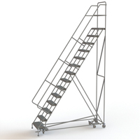 All Directional Rolling Ladder, 14 Steps, 24" Step Width, 140" Platform Height, Steel Advanced Consulting and Training Ltd.