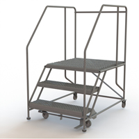 Mobile Work Platform, Steel, 3 Steps, 30" H, 36" D, 36" Step, Serrated Advanced Consulting and Training Ltd.