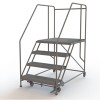 Mobile Work Platform, Steel, 4 Steps, 40" H, 36" D, 36" Step, Serrated Advanced Consulting and Training Ltd.