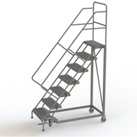 Safety Slope Rolling Ladder, 7 Steps, Serrated, 50° Incline, 70" High Advanced Consulting and Training Ltd.