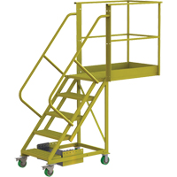 Cantilever Rolling Ladder, Unsupported, 5 Steps, 40" Platform Depth, 50" Platform Height Advanced Consulting and Training Ltd.