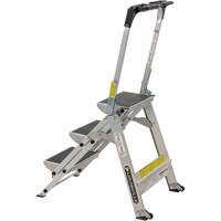 Tilt & Roll Step Stool Ladder, 3 Steps, 34" x 22" x 50.75" High Advanced Consulting and Training Ltd.