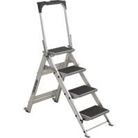 Tilt & Roll Step Stool Ladder, 4 Steps, 44.25" x 22.13" x 59" High Advanced Consulting and Training Ltd.