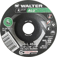 Meules &agrave; moyeu d&eacute;port&eacute; - Aluminium type 27, 4-1/2" x 1/8", Arbre de 7/8", Type 27 Advanced Consulting and Training Ltd.