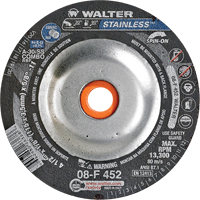 Meules &agrave; moyeu d&eacute;port&eacute; - Acier inoxydable type 27, 4-1/2" x 1/8", Arbre de 5/8"-11, Type 27S Advanced Consulting and Training Ltd.