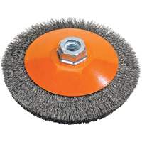 Meule soucoupe &agrave; fils cr&ecirc;p&eacute;s, 6" dia., Fils 0,012", Arbre 5/8"-11 Advanced Consulting and Training Ltd.
