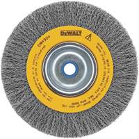 Crimped Bench Wire Brush, 6" Dia., 0.014" Fill, 5/8" - 1/2" Arbor Advanced Consulting and Training Ltd.