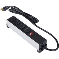 Indoor Brushed Aluminum Power Bar, 4 Outlet(s), 6' Advanced Consulting and Training Ltd.
