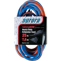 TPE-Rubber Extension Cord With Light Indicator, All-Weather, SJEOW, 12/3 AWG, 15 A, 25' Advanced Consulting and Training Ltd.