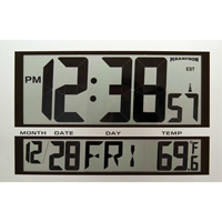 Horloge g&eacute;ante, Num&eacute;rique, &agrave; piles, 16,5" la x 1,7" p x 11" h, Argent Advanced Consulting and Training Ltd.
