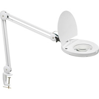 LED Magnifier with A-Bracket, 3 Diopter, LED Light, 47" Arm, C-Clamp, White Advanced Consulting and Training Ltd.