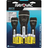 Ensemble de lampes de poche robustes caoutchout&eacute;es Brite Essentials, DEL, 40/26 lumens, Piles D/AA Advanced Consulting and Training Ltd.