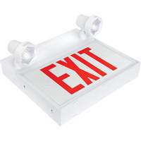 Enseigne de sortie avec &eacute;clairage de s&eacute;curit&eacute;, DEL, &agrave; piles/&agrave; raccordement fixe, 12-1/10" lo x 11" la, Anglais Advanced Consulting and Training Ltd.