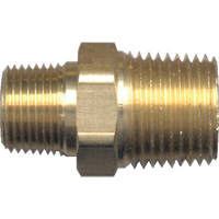 Reducing Hex Nipple, Brass, 1/2" x 3/8", NPT x NPT Advanced Consulting and Training Ltd.