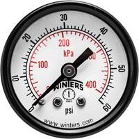 Manom&egrave;tre &eacute;conomique,  1-1/2", 0 - 60 psi, Fixation arri&egrave;re, Analogique Advanced Consulting and Training Ltd.